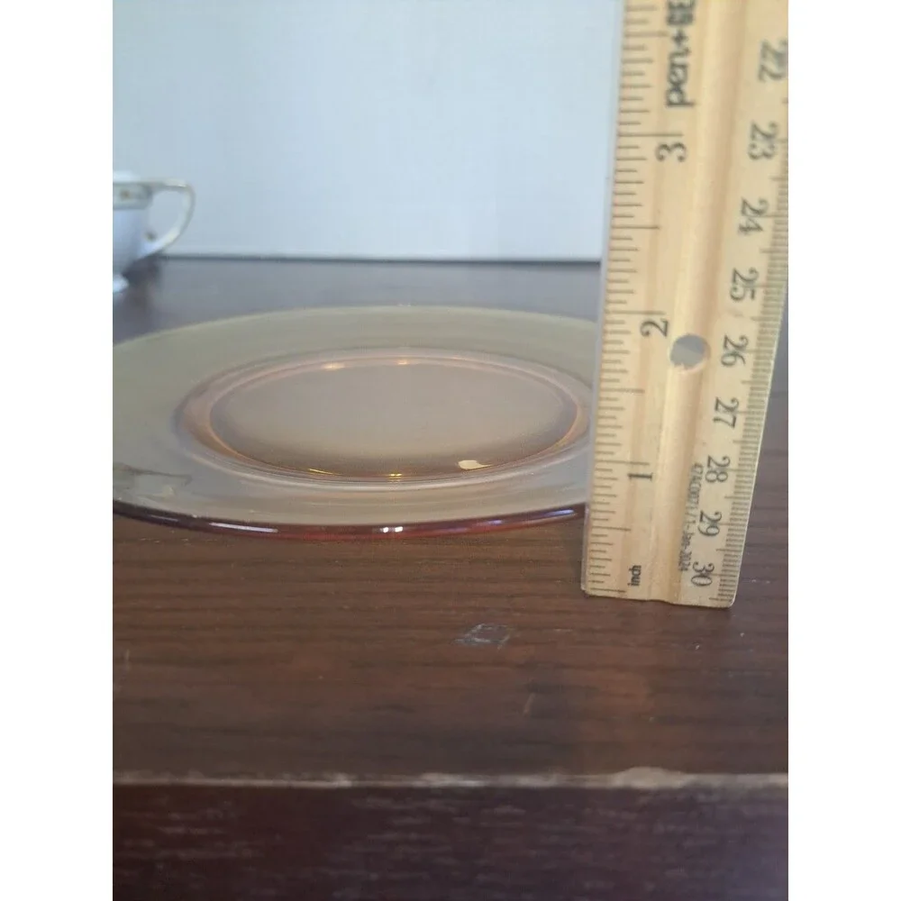 Vintage Amber Glass Plate 8in